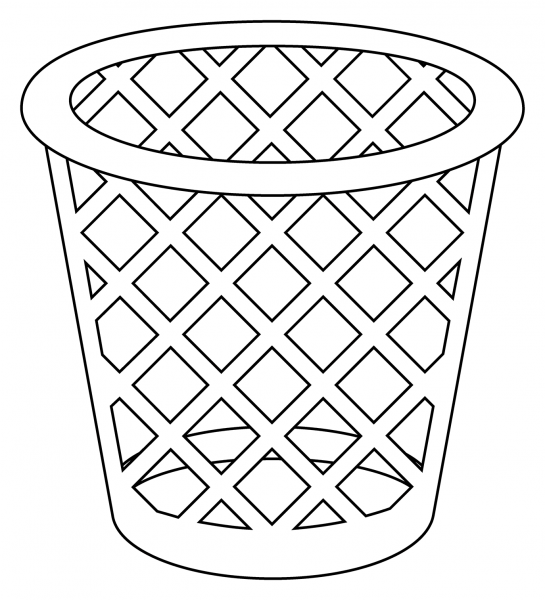 Wastebasket Emoji coloring page image