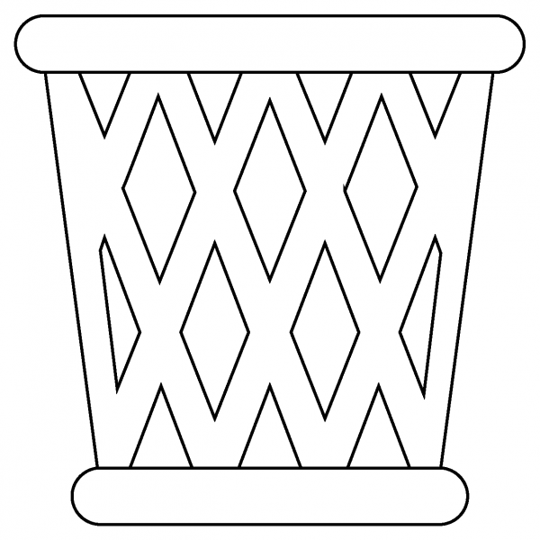 Wastebasket Emoji coloring page image