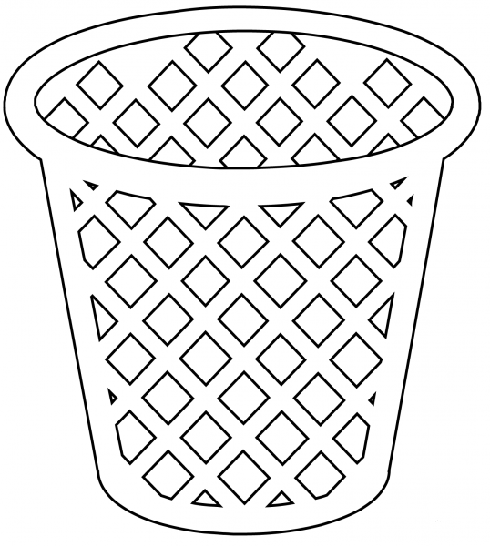 Wastebasket Emoji coloring page image