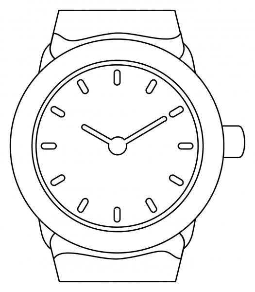 Watch Emoji coloring page image