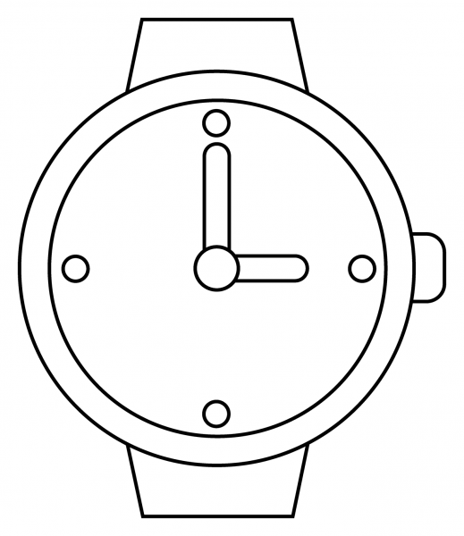 Watch Emoji coloring page image