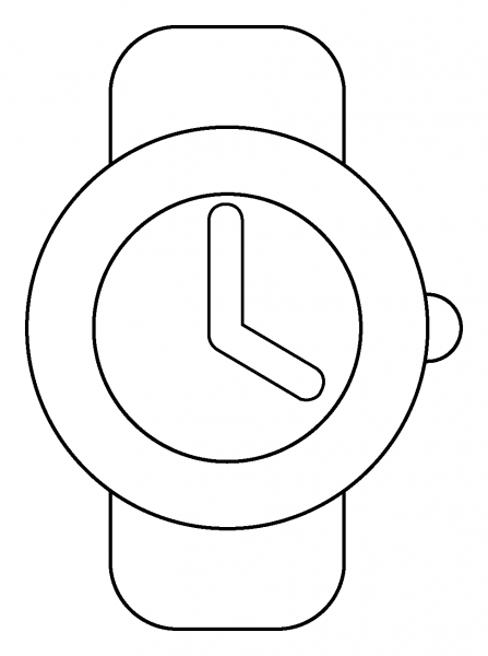 Watch Emoji coloring page image