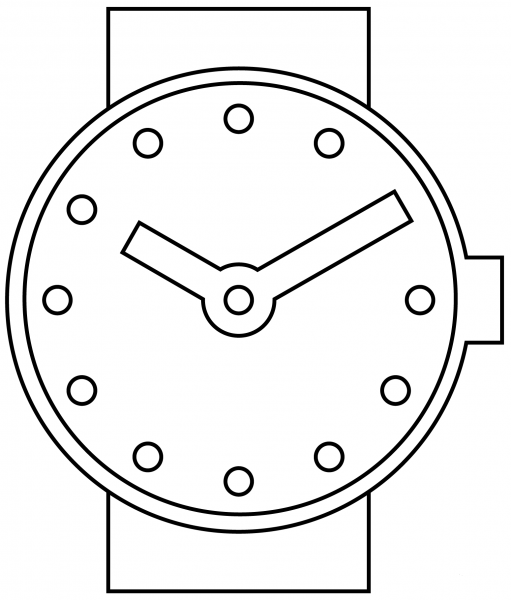 Watch Emoji coloring page image