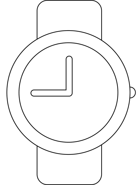 Watch Emoji coloring page image