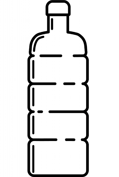 Water Bottle coloring page image