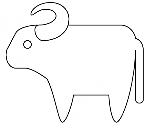 Water Buffalo Emoji coloring page image