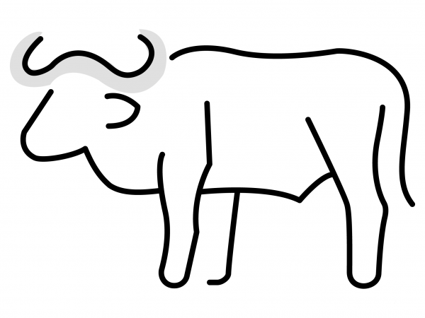 Water Buffalo Emoji coloring page image