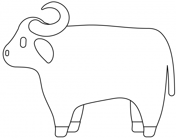 Water Buffalo Emoji coloring page image