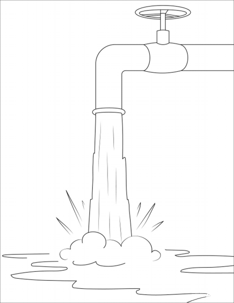 Water Crane coloring page image