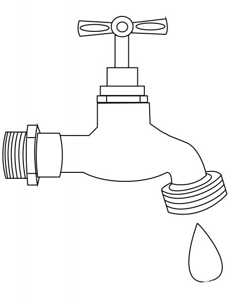 Water Crane coloring page image
