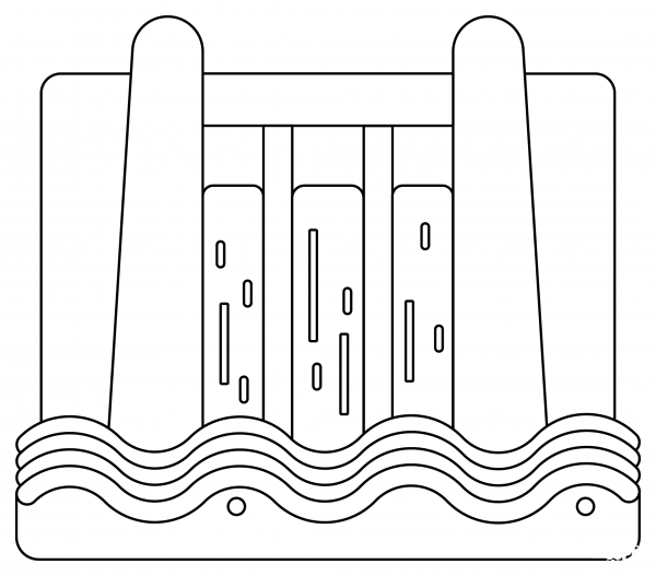 Water Dam coloring page image