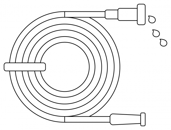 Water Hose coloring page image