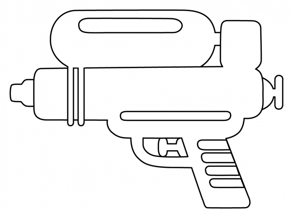 Water Pistol Emoji coloring page image