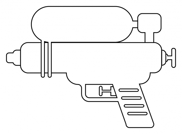 Water Pistol Emoji coloring page image