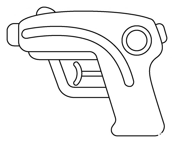Water Pistol Emoji coloring page image