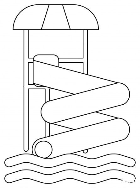 Water Slide coloring page image