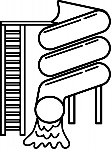 Water Slide coloring page image