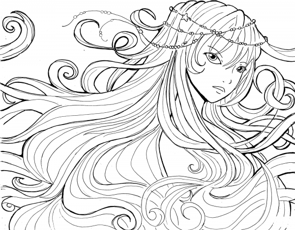 Water Soul coloring page image
