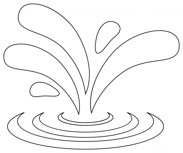 Water Splash coloring page image