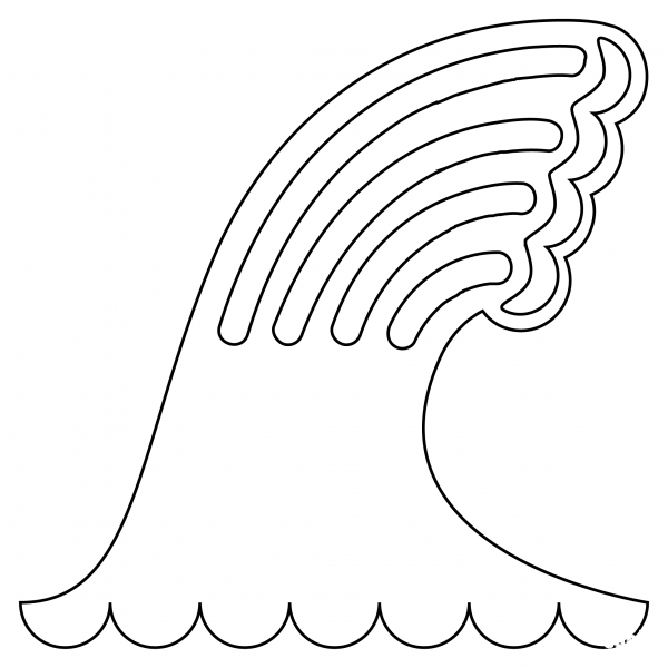 Water Wave coloring page image