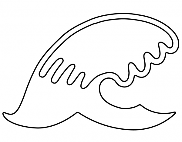 Water Wave Emoji coloring page image