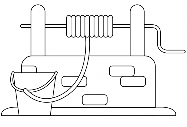 Water Well coloring page image