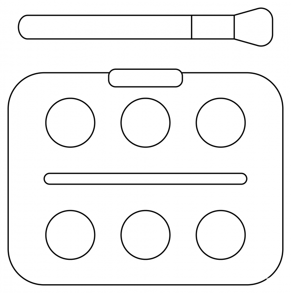 Watercolor coloring page image