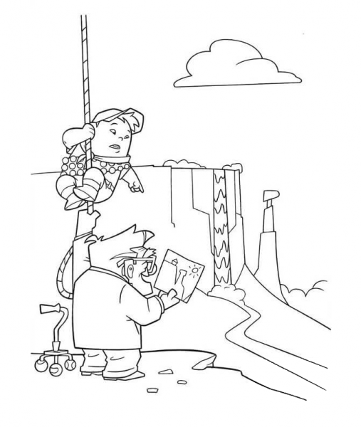 Waterfall from Carl’s dreams coloring page image