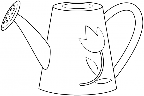 Watering Can coloring page image