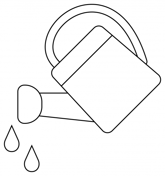 Watering Can coloring page image