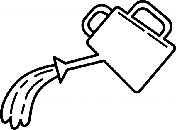 Watering Can coloring page image