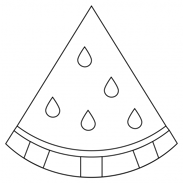 Watermelon coloring page image