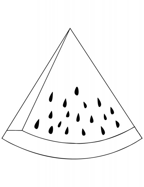 Watermelon coloring page image