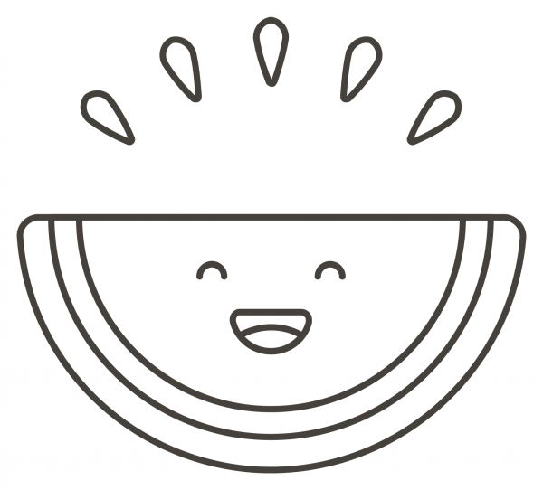 Watermelon coloring page image