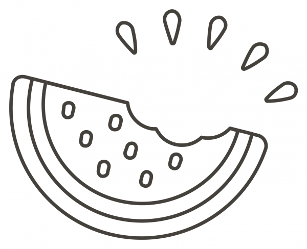 Watermelon coloring page image