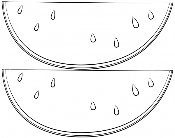 Watermelon coloring page image