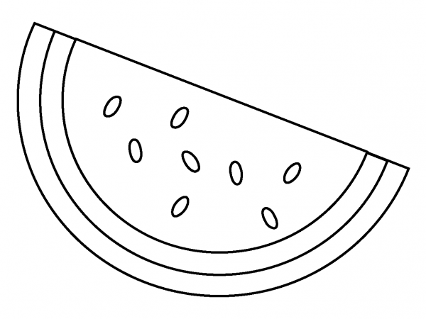 Watermelon Emoji coloring page image