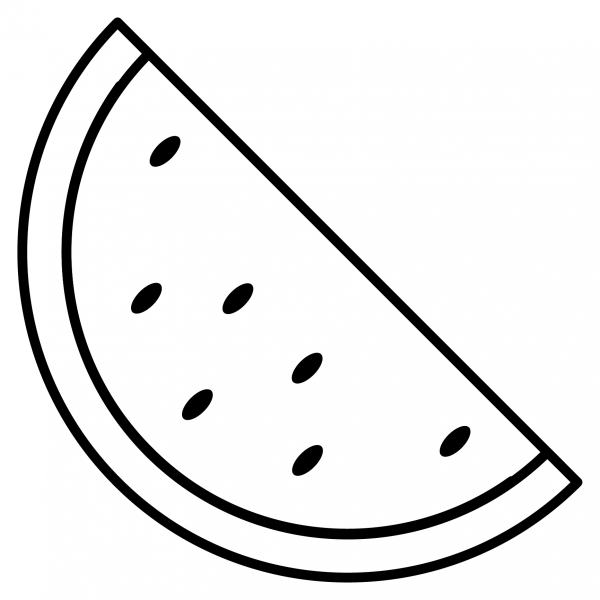 Watermelon Emoji coloring page image