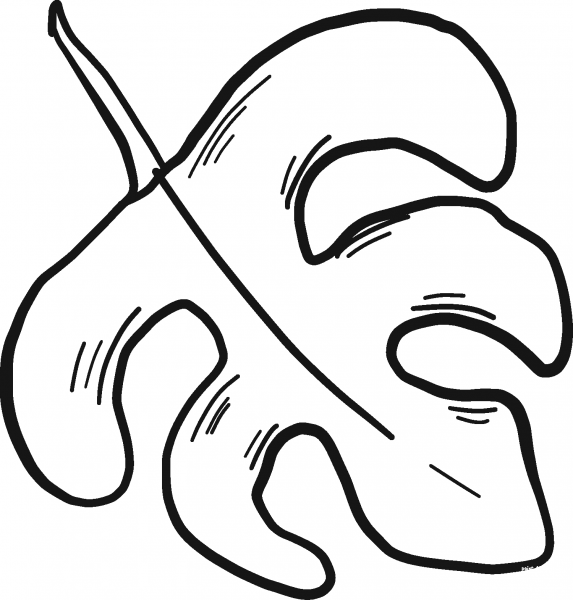 Watermelon Leaf coloring page image