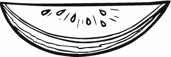 Watermelon Slice coloring page image
