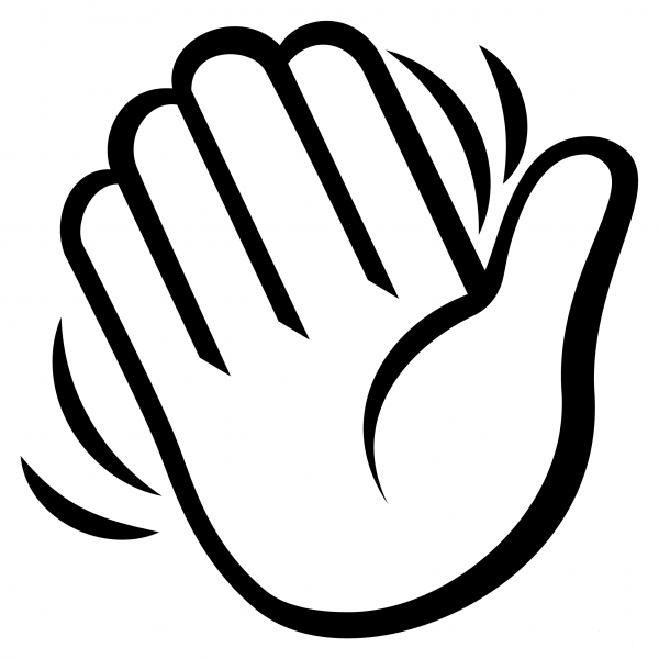 Waving Hand Emoji coloring page image