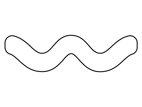 Wavy Dash Emoji coloring page image