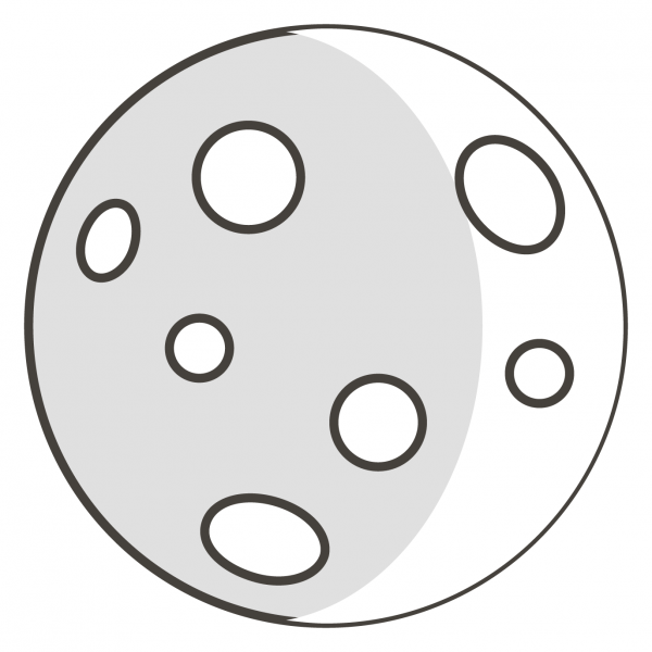 Waxing Crescent Moon coloring page image