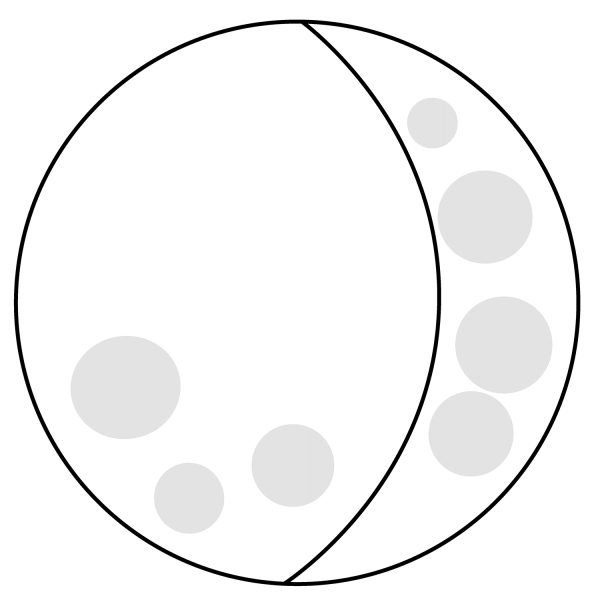 Waxing Crescent Moon Emoji coloring page image