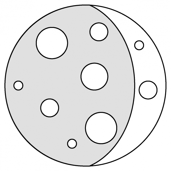 Waxing Crescent Moon Emoji coloring page image