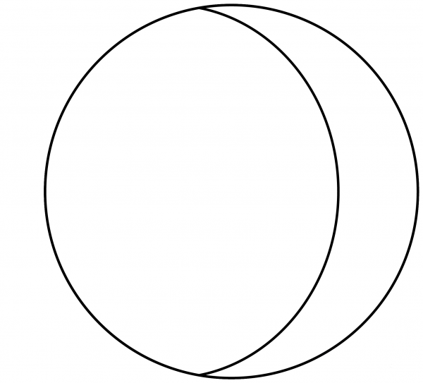 Waxing Crescent Moon Emoji coloring page image