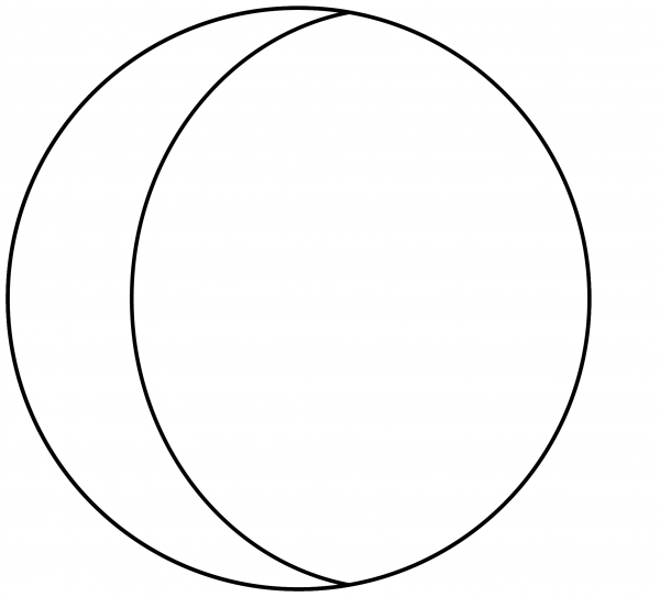 Waxing Gibbous Moon Emoji coloring page image