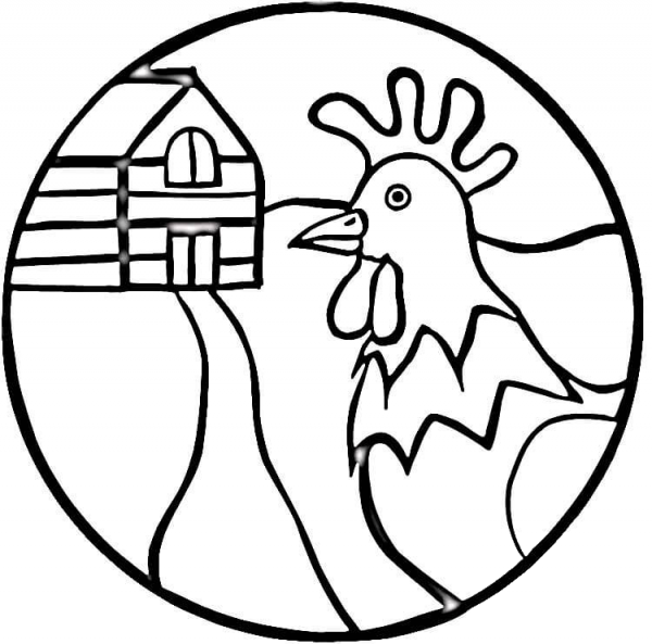 Way to the Barn  coloring page image