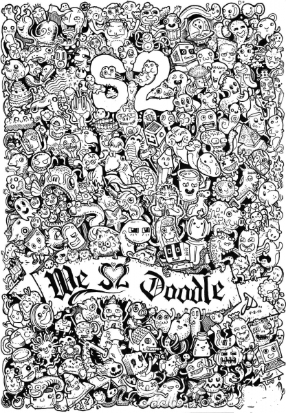 We Love Doodle coloring page image