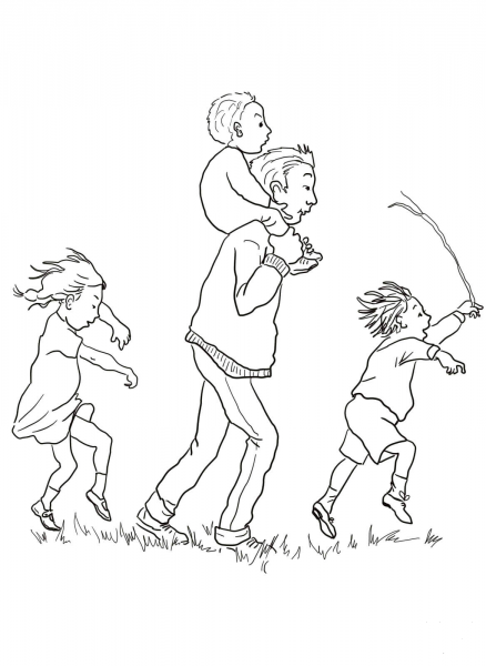 We’re going on a bear hunt coloring page image